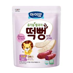 Bánh gạo ăn dặm ILDONG hữu cơ vị Khoai Lang Tím 30g (6m+)
