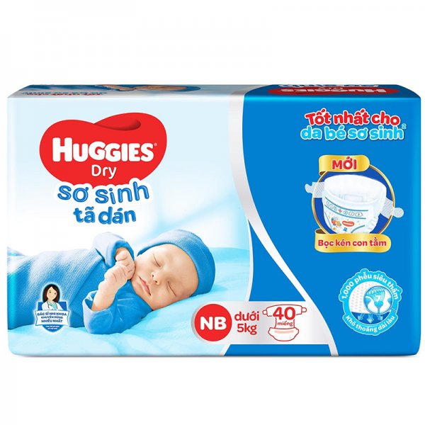 HUGGIES Tã Dán Lọt Lòng NB 40 miếng (<5Kg)