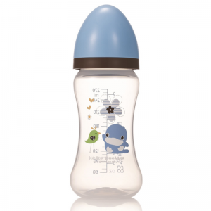KUKU Bình Sữa Nhựa PP Cổ Rộng 270ml