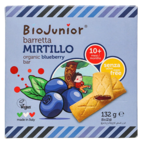 BioJunior Bánh ăn dặm hữu cơ cho bé Vị Việt Quất 132g 10m+