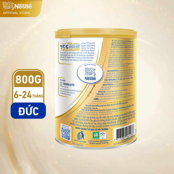 SỮA BỘT NAN  SUPREME PRO SỐ 2 LON 800G - Hình ảnh 3