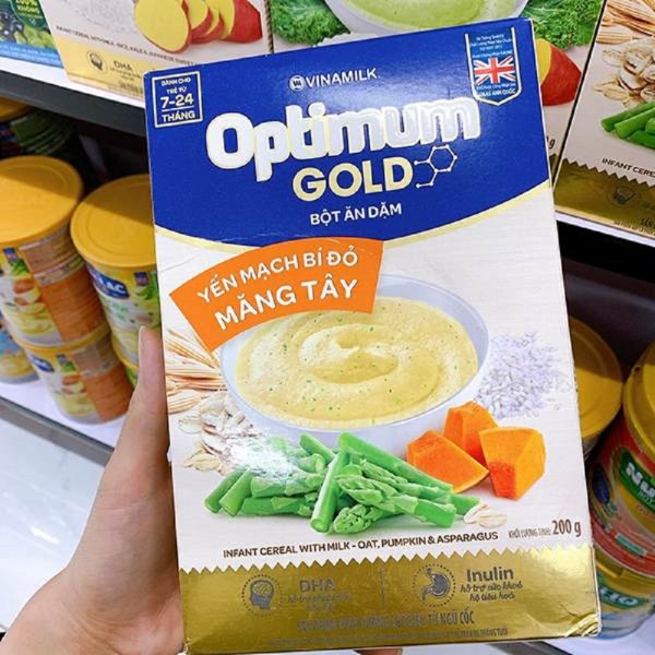 Bột ăn dặm Vinamilk Optimum Yến Mạch Bí Đỏ 200g - Hình ảnh 4