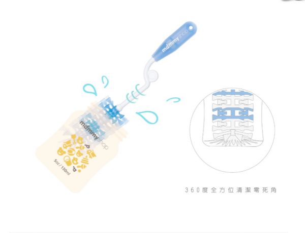 MAMMYShop Cọ rửa Bình Sữa dạng xoay Silicon - Hình ảnh 2