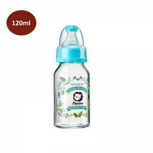 SIMBA Bình Sữa thủy tinh Cổ Chuẩn siêu bền 120ml - Màu Xanh