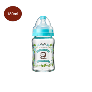 SIMBA Bình Sữa thủy tinh Cổ Rộng siêu bền 180ml - Màu Xanh