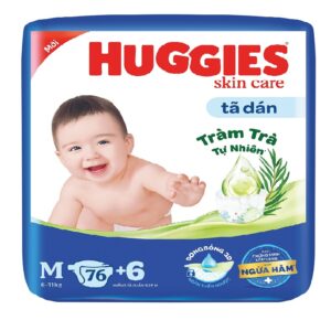 HUGGIES Tã Dán Skin Care M 76 miếng (6-11)Kg
