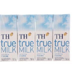 Sữa TH true Milk ít đường 180ml (lốc 4 hộp)