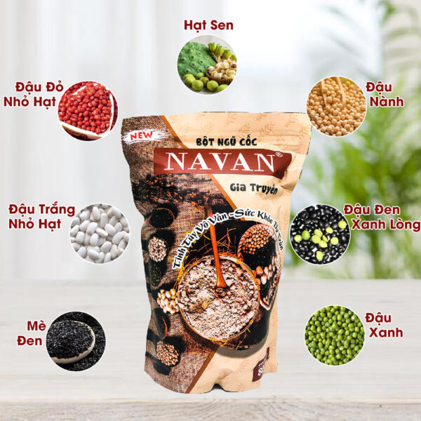 Bột Ngũ Cốc Navan Gia Truyền Túi 800g - Hình ảnh 4