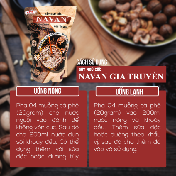 Bột Ngũ Cốc Navan Gia Truyền Túi 800g - Hình ảnh 3