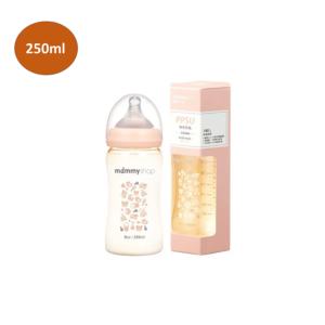 MAMMY Shop Bình sữa PPSU Hồ Lô Cổ Rộng 250ml - Màu Hồng Phấn