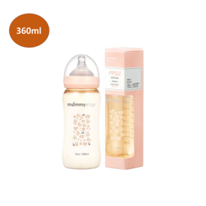MAMMY Shop Bình sữa PPSU Hồ Lô Cổ Rộng 360ml - Màu Hồng Phấn