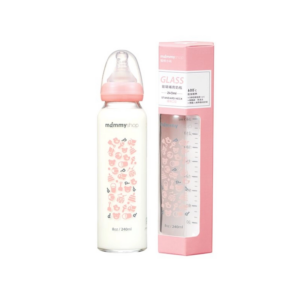 MAMMY Shop Bình sữa thủy tinh Cổ Chuẩn 240ml - Màu Hồng