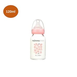 MAMMY Shop Bình sữa thủy tinh Cổ Chuẩn 120ml - Màu Hồng