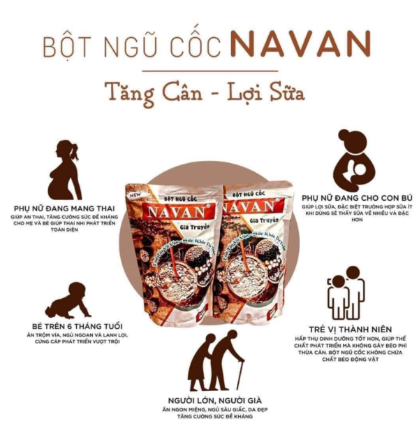Bột Ngũ Cốc Navan Gia Truyền Túi 800g - Hình ảnh 2